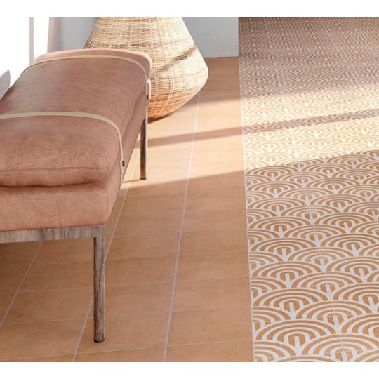 mediterran kismerertu rusztikus padlolap voros cotto agyag fagyallo vintage furdoszoba terasz nappali haloszoba antikolt hullamos feluletu narancssarga.jpg